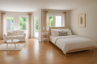 Wunderschönes Wohnen auf einer Ebene mit Garten