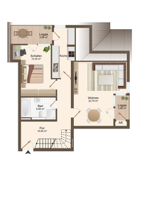Charmante, frisch renovierte 4-Zimmer-Wohnung mit 2 Balkonen, Sauna, Weitblick und Fahrstuhl
